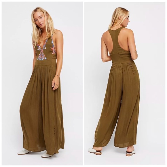 Free People Pants - FREE PEOPLE AMALFI WIDE LEG JUMPSUIT ROMPER NWOT